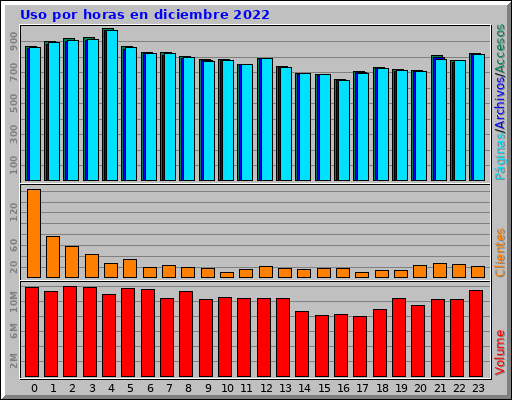 Uso por horas en diciembre 2022